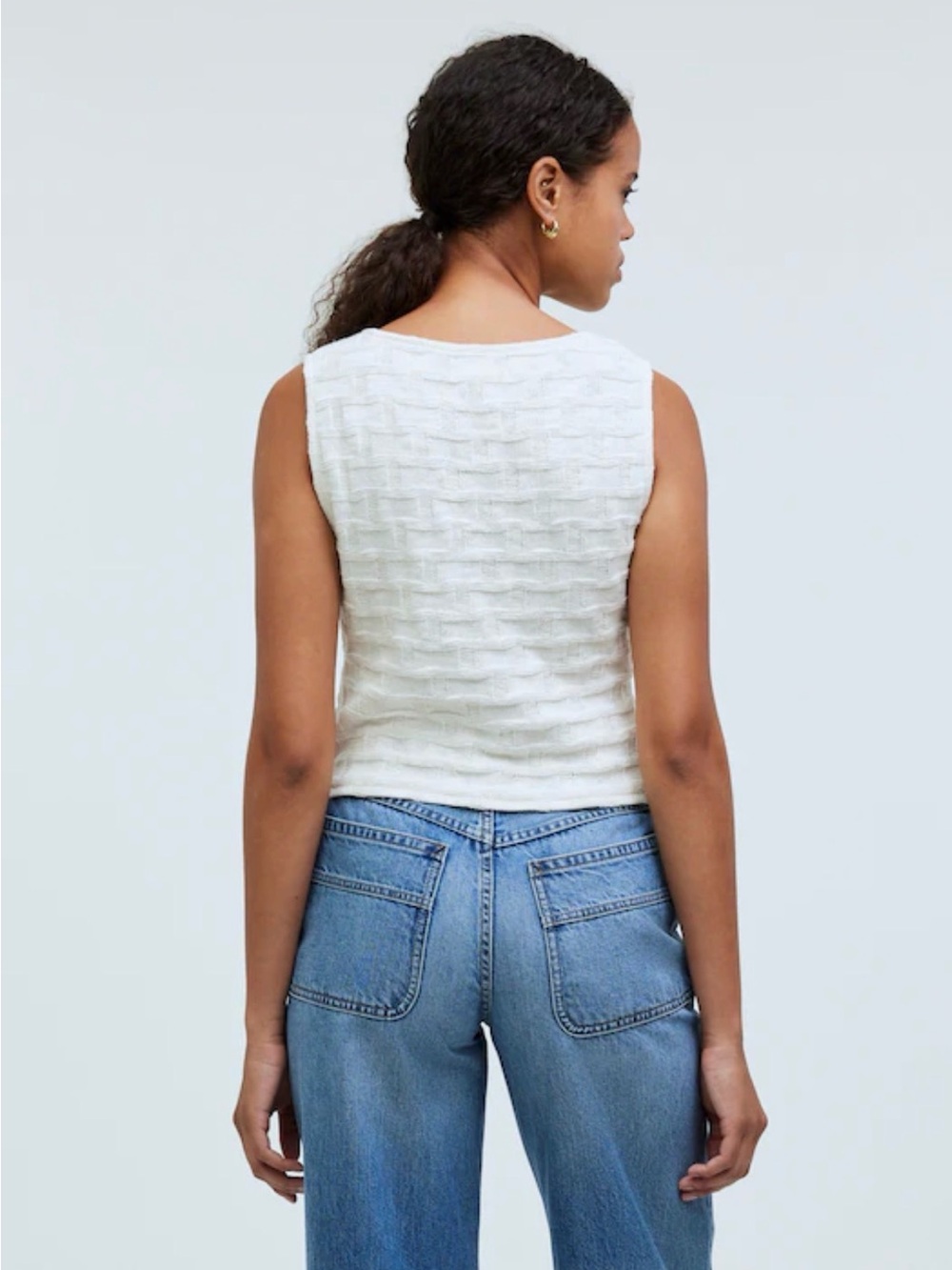Madewell Knit Button-Front Tank - Picture 2 of 6